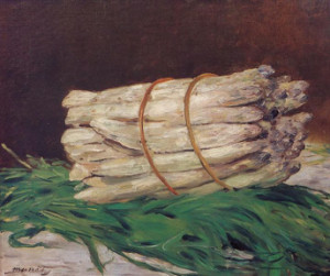 Edouard Manet, A Bunch of Asparagus (1880), oil on canvas. Wallraf-Richartz Museum, Cologne. 